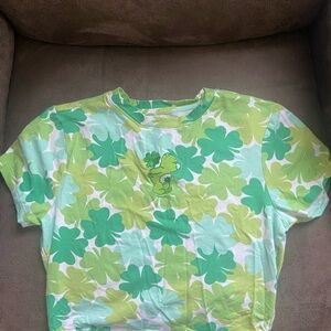 Crop top, Care Bears green clover